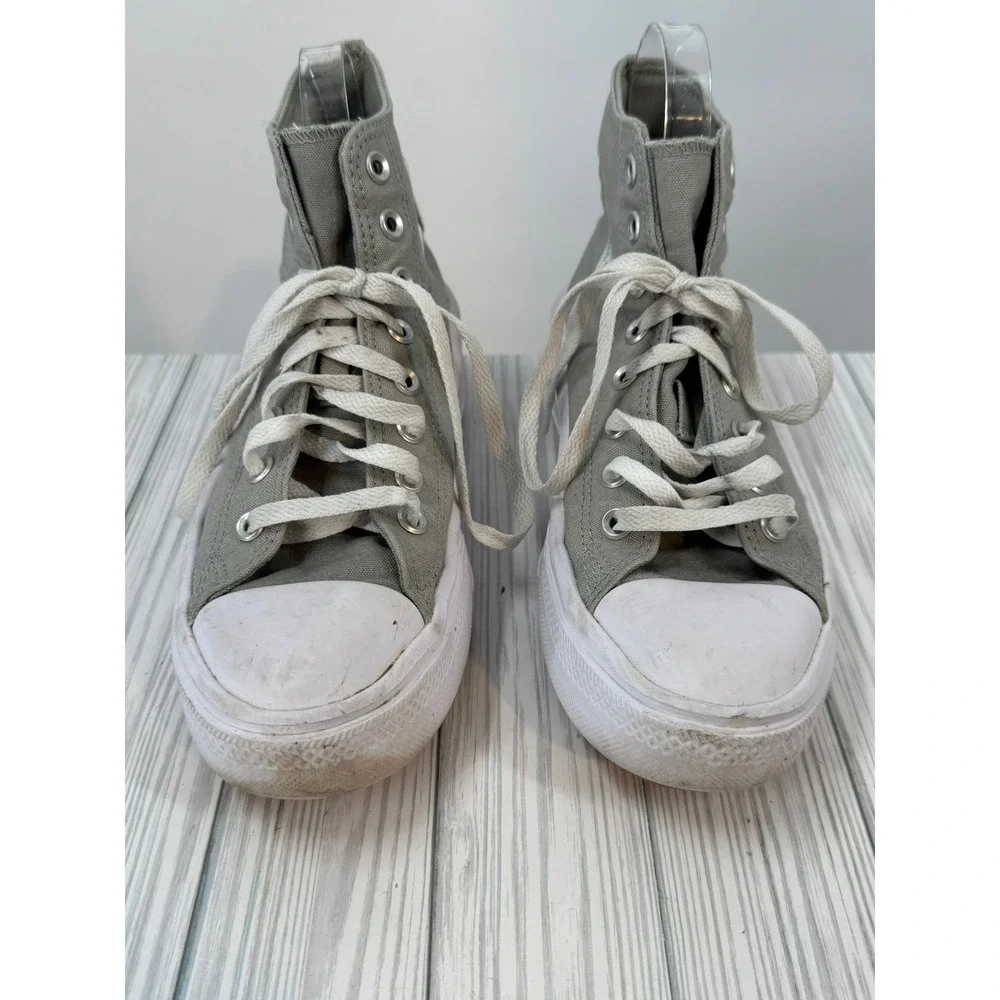 Converse Chuck Taylor All Star Lift Platform High Top Sneakers Gray Women's Sz 9 - Picture 3 of 9